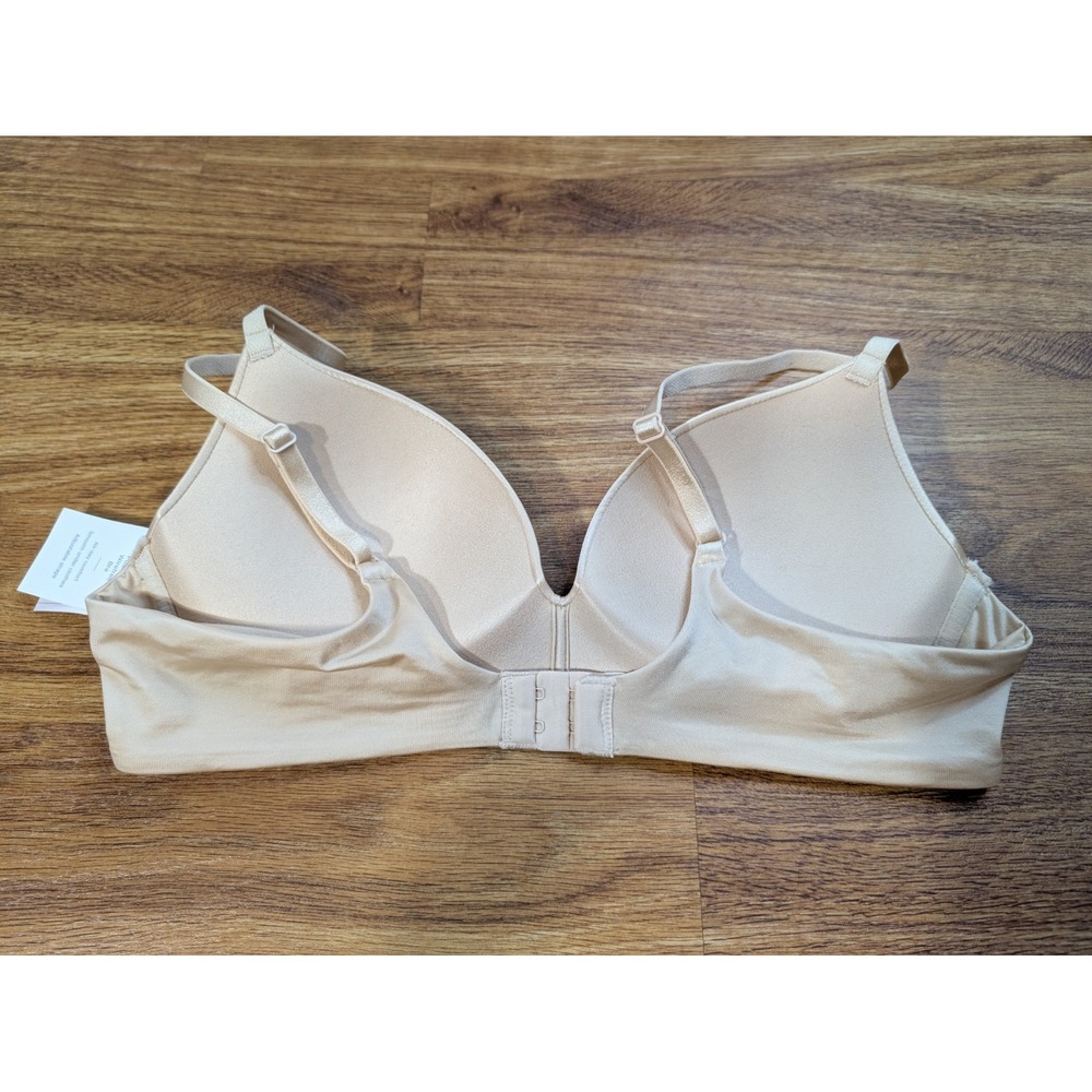 New Auden 36A Push-Up bra beige nude wirefree adjustable comfort smooth NWT - Picture 3 of 4